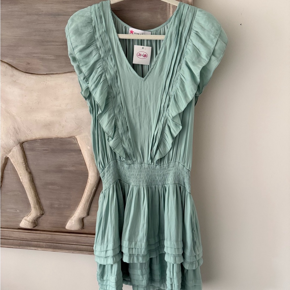 Olive & Bette’s Mint Green Ruffled Dress